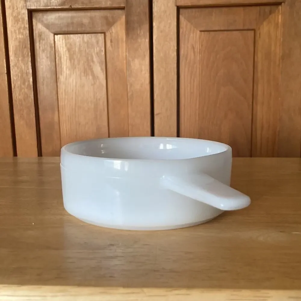 Vintage White Milk Glass Ovenware Soup Bowl